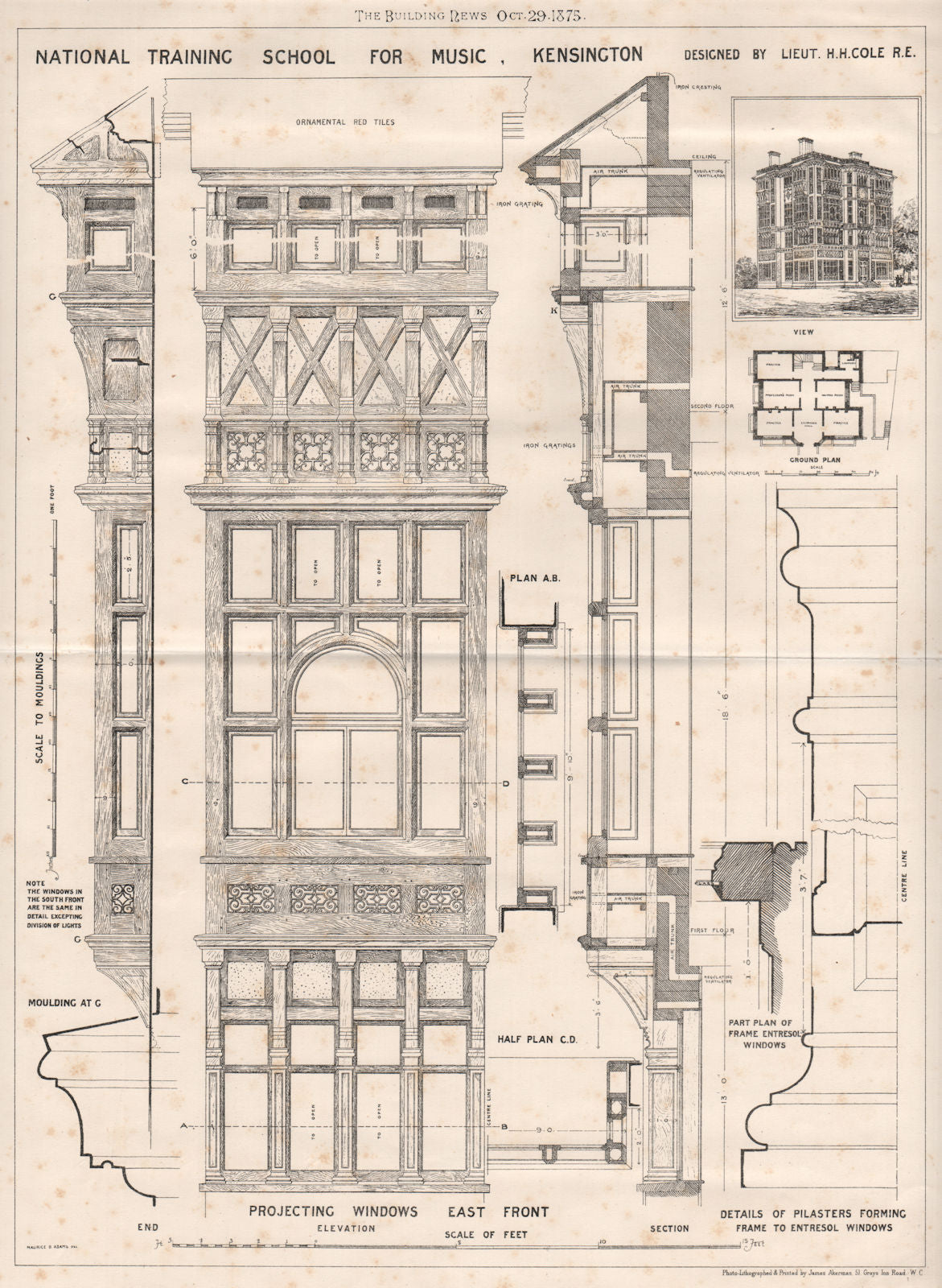 National Training School for Music, Kensington; by Lieut H.H. Cole R.E. 1875